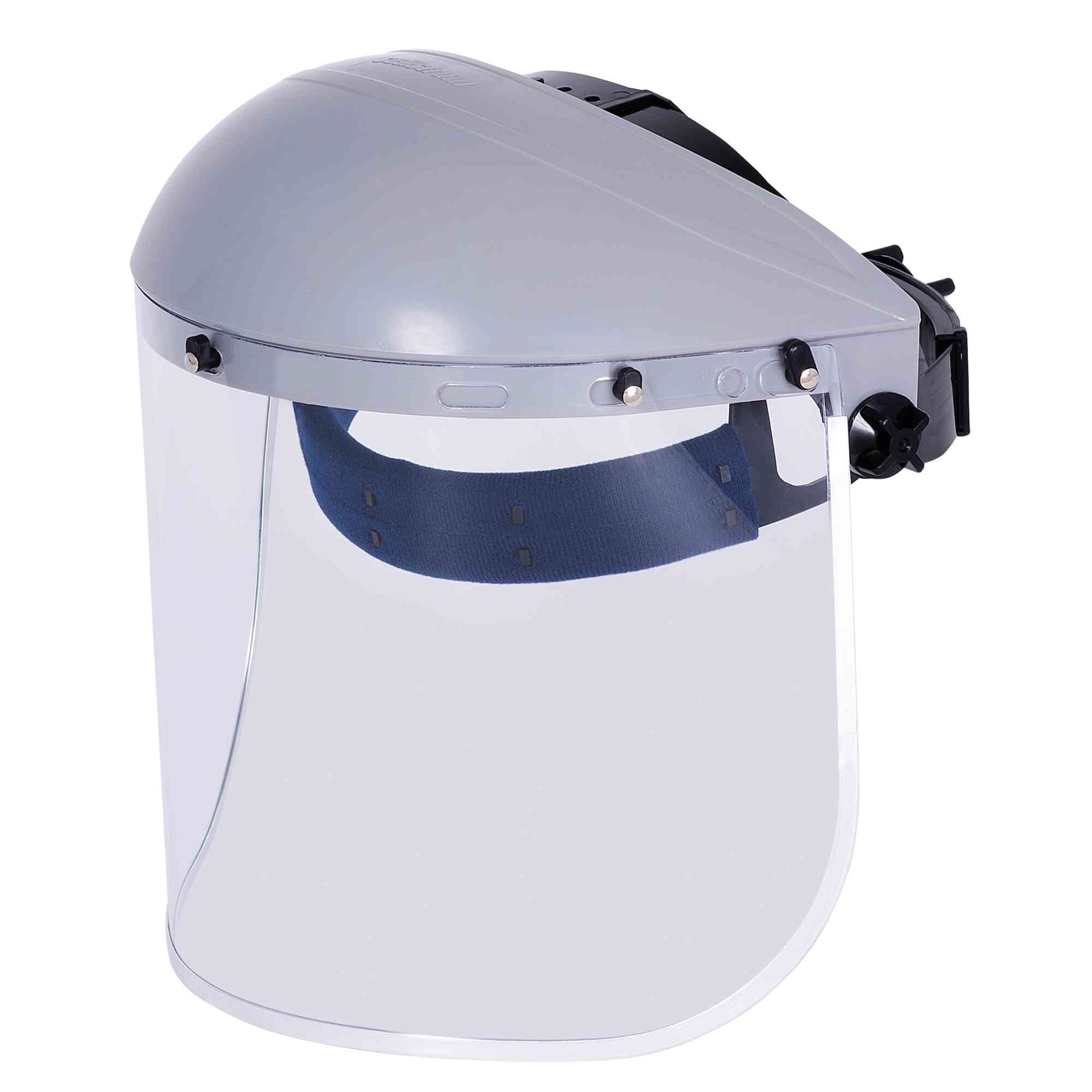 Sellstrom® - Face Shield - 301 Series - 8" x 15.5" x 0.40" Window - Clear, Aluminum Bound - Ratcheting Headgear - Single Crown - Model # S30110